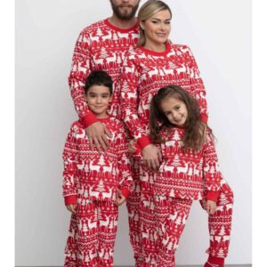 Set Sparkle Rosu - Pijamale de familie Craciun